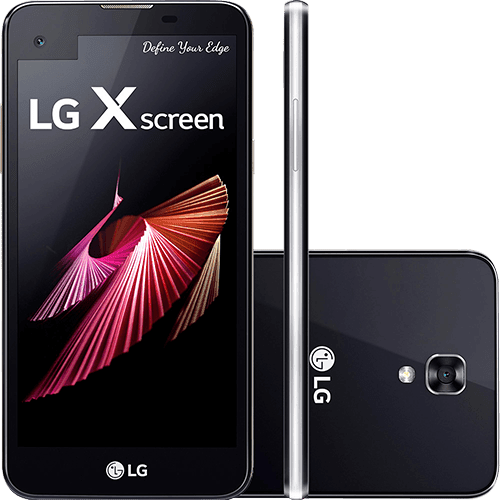 Smartphone LG X Screen Dual Chip Android 6.0 Tela 4.9" e 1.76" Secundária 16GB 4G Câmera 13MP - Preto