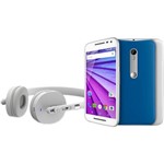 Smartphone Moto G (3ª Geração) Edição Especial Music Dual Chip Android 5.1 Tela 5" 16GB 4G Câmera 13MP + Fone Sem Fio Bluetooth - Branco