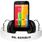 Smartphone Moto G Music Edition Dual Chip Desbloqueado Android 4.3 Tela 4.5" 16GB 3G Wi-Fi Câmera 5MP + Fone de Ouvido Bluetooth Tracks Air Sol Republic - Preto
