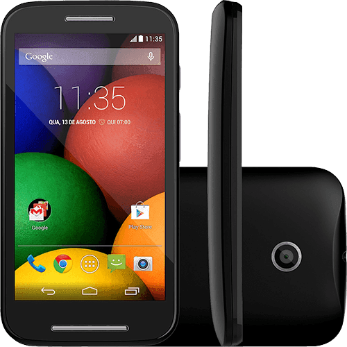 Smartphone Motorola Moto e Dual Chip Desbloqueado Android 4.4 Tela 4.3" 4GB 3G Wi-Fi Câmera de 5MP GPS - Preto