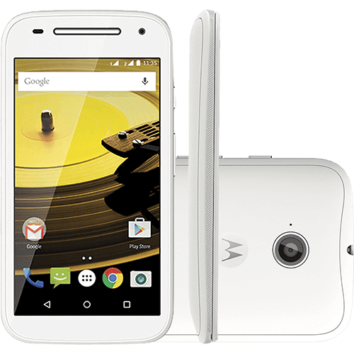 Smartphone Motorola Moto e (2ª Geração) Dual Chip Android 5.0 Tela 4.5" 8GB 3G Câmera 5MP - Branco