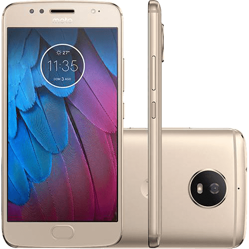 Smartphone Motorola Moto G 5S Dual Chip Android 7.1.1 Nougat Tela 5.2" Snapdragon 430 32GB 4G Câmera 16MP - Dourado