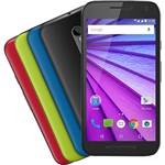 Smartphone Motorola Moto G (3ª Geração) Colors HDTV Edição Especial Dual Chip Android Tela 5" 16GB 4G Câmera 13MP - Preto + 1 Capa Cherry