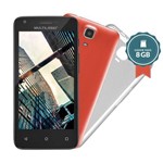 Smartphone Multilaser Ms45 Colors Preto P9009, Câmera 5mp, Tela 4.5", 1 Capa Extra + Microsd 8gb
