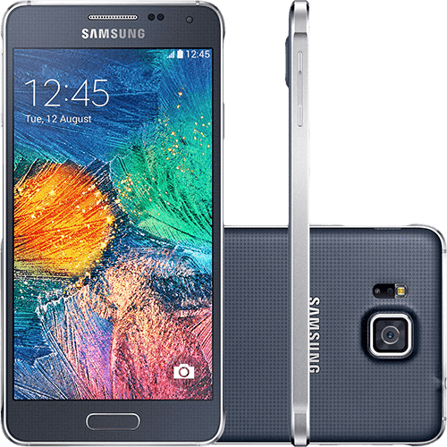 Smartphone Samsung Galaxy Alpha Desbloqueado Android 4.4 Tela 4.7" 32GB 4G Wi-Fi Câmera 12MP - Preto