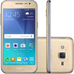 Smartphone Samsung Galaxy J2 Dual Chip Desbloqueado Vivo Android 5.1 Tela 4.7" 8GB 4G Wi-Fi Câmera 5MP - Dourado