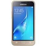 Smartphone Samsung Galaxy J1 2016 J120h Dourado-dual Chip, 3g, Tela 4.5, 5mp+frontal, Quad Core, 8gb