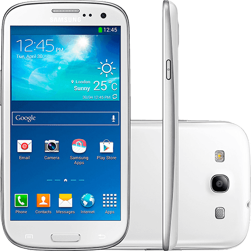 Smartphone Samsung Galaxy S III Neo Duos Dual Chip Desbloqueado Android 4.3 Tela 4.8" 16GB 3G Wi-Fi Câmera 8MP - Branco