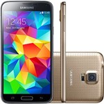 Smartphone Samsung Galaxy S5 Duos SM-G900M Dual Chip Desbloqueado Android 4.4 Tela 5.1" 16GB 4G Wi-Fi GPS - Dourado