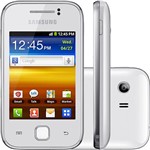 Smartphone Samsung Galaxy Y Desbloqueado Claro Android 2.3 Tela 3" 150MB Câmera 2MP 3G Wi-Fi - Branco + Cartão 2GB