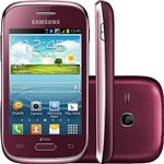 Smartphone Samsung Galaxy Young Plus Dual Chip Desbloqueado Android 4.1 4GB 3G Wi-Fi Câmera 3MP TV - Vermelho