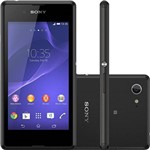 Smartphone Sony Xperia E3 Dual Chip Desbloqueado Android 4.4 Tela 4.5" 4GB Câmera de 5MP GPS - Preto