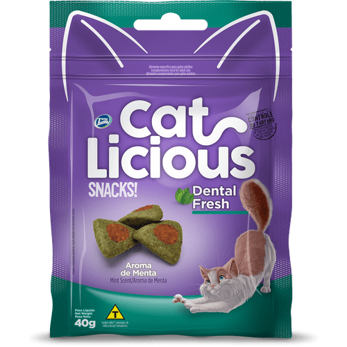 Snacks Total Alimentos CatLicious Dental Fresh para Gatos 40g
