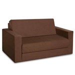 Sofá-cama 2 Lugares Casal Toulouse Suede Marrom