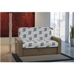 Sofa Cama Matrix Daiane com Baú Jserrano Marrom/Estampado