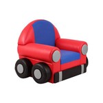 Sofá Infantil Car C/Rodízio Vermelho/Azul - Stay Puff