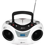 Som Portátil Lenoxx BD1250 CD Player Rádio FM Entrada USB e MP3 - Branco e Preto