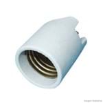 Soquete de Porcelana para Lâmpada E27 250V Cinza Kit-Flex