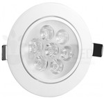 Spot LED 7W Redondo Borda Branca Direcionável Bivolt Maxtel