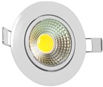 Spot LED COB Redondo 3W 8,3X8,3cm Direcionável Luz Quente A.XU