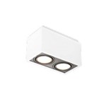 Spot Newline Box Duplo Sobrepor Metal Acrílico Branco 21,9x11,6cm 2x E27 Par20 In40132btpt Cozinhas e Salas