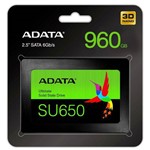 SSD Adata SU650 960GB SATA III 2.5" NAND Flash 3D PC e Notebook ASU650SS-960GT-R