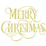 Stencil de Acetato para Pintura de Natal Opa Simples 20 X 25 Cm - 2556 Frase Merry Christmas