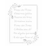 Stencil de Acetato para Pintura Opa Simples 20 X 25 Cm - 2449 Poema Flores