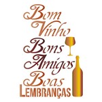 Stencil Litoarte 21,1x17,2 STM-396 Bom Vinho Bons Amigos