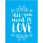 Stencil Litocart 20x15 LSM-064 All You Need Is Love