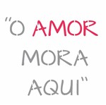 Stencil OPA 14x14 2688 Frase o Amor Mora Aqui