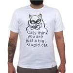 Stupid Cat - Camiseta Clássica Masculina