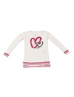 Suéter Infantil Calvin Klein Jeans Estampa Jacquard Coração Off White - 2