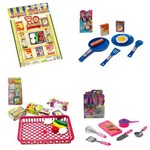 Super Kit para Meninas Mini Mercado e Cozinha 48 Peças