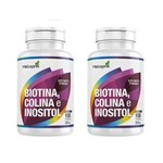 2 Suplemento de Biotina, Colina e Inusitol 100 Cápsulas 250mg (total 200 Caps )