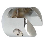 Suporte de Metal Cromado para Prateleira de Vidro 10mm Fixtil