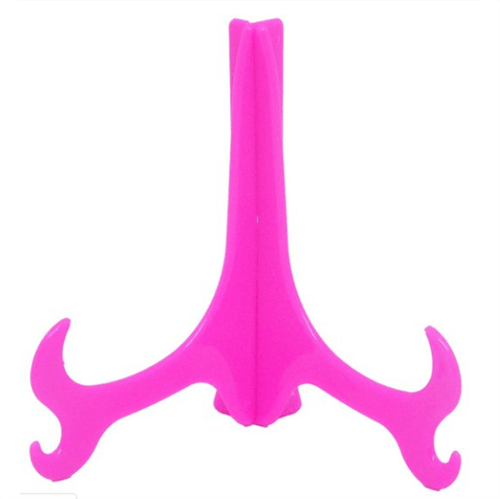 Suporte de Plástico Pink para Prato/Azulejo - 11,5x9cm
