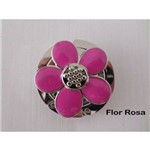 Suporte Gancho Apoio de Mesa Pendurar Bolsa Dobrável Metal Modelo Flor Rosa