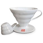 Suporte para Filtro de Café Hario V60 Cerâmica Branco