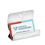 Suporte Porta Cartão de Visita - Inox Polido - Maxx Diamond