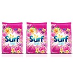 Surf Rosas e Flor de Lis Detergente em Pó 1kg (kit C/03)