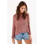 Sweater Tricot Veludo Bege Roxy - M
