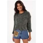 Sweater Tricot Veludo Verde Espinho 19-6026 Tpx - G