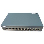 Switch POE Arfo AR-RT812 Power Over Ethernet 10 Portas 8 PoE + 2 Gigabit, 48v