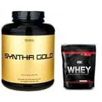 Syntha Gold 5lbs (2,27kg) - Ultimate Nutrition + On Whey 100% Protein 837g (Black Line) - Optimum Nutrition