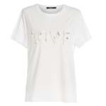 T-shirt Aplicações Love Branca