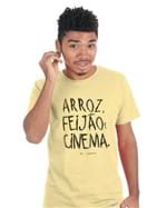T-shirt Arroz, Feijão e Cinema Amarela