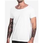 T-shirt Básica Branca Gola Canoa 101929