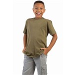 T-shirt Basica Comfort Infantil Masculino Verde Militar Taco