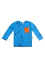 T-shirt Bebê Galáxia M - Azul